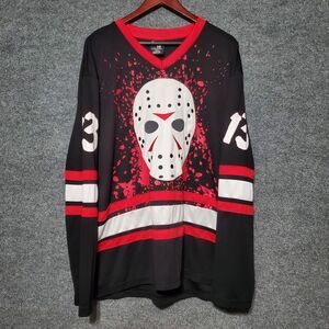 Friday the 13th Jason Voorhees Hockey Jersey Mens XL #13 Halloween Horror Retro